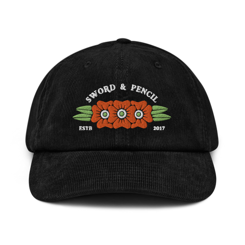 Sword and Pencil Embroidered Cord hat
