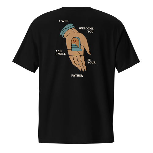 The Father Welcomes You Pocket t-shirt