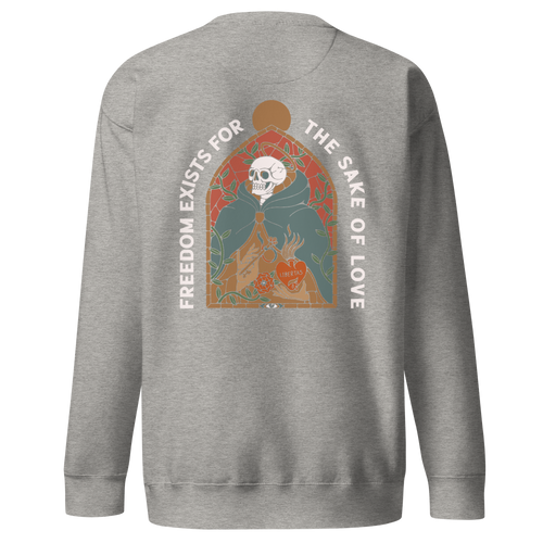 Freedom Exists for Love - Embroidered Logo - Vintage Style Premium Sweatshirt