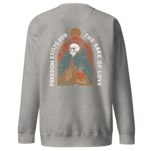 Freedom Exists for Love - Embroidered Logo - Vintage Style Premium Sweatshirt